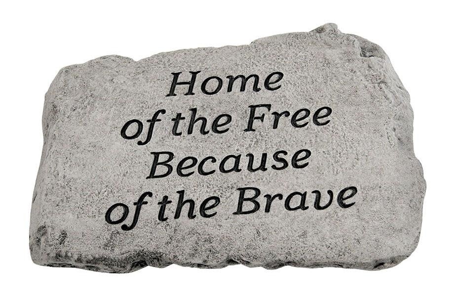 STEPPING STONE 10IN - HOME OF THE FREE BECAUSE OF THE BRAVE