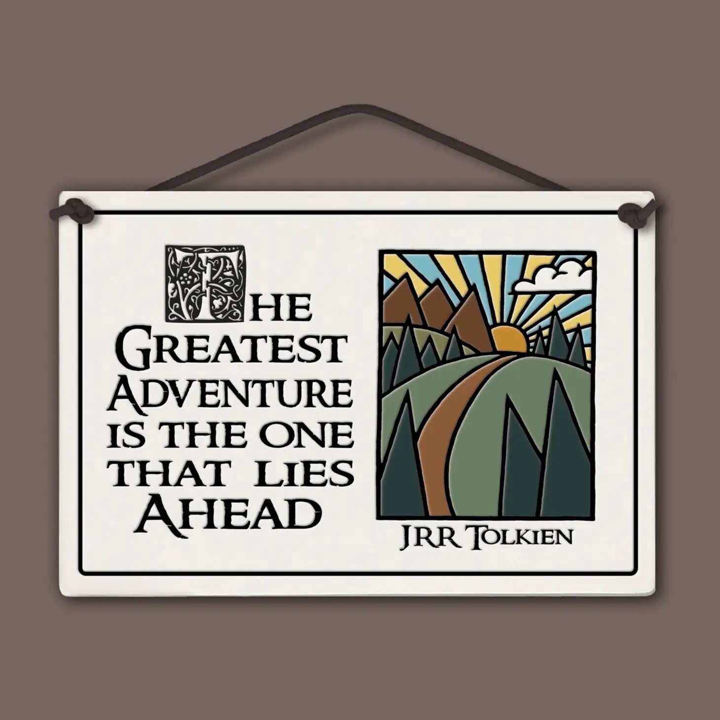 527 LARGE HANGING TILE - GREATEST ADVENTURE