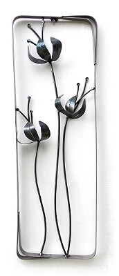 BOTANICAL METAL WALL SCULPTURE 3 - 11&quot; X 30&quot;