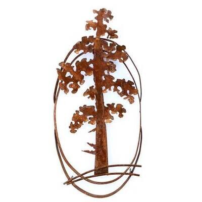 NORTHERN PINE RUSTIC METAL WALL PANEL - 12&quot; X 27&quot; X 1&quot;