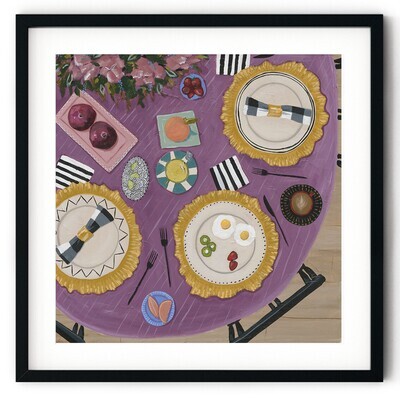 BREAKFAST AT 9 - GRAPE 8X8 PAPER PRINT UNFRAMED