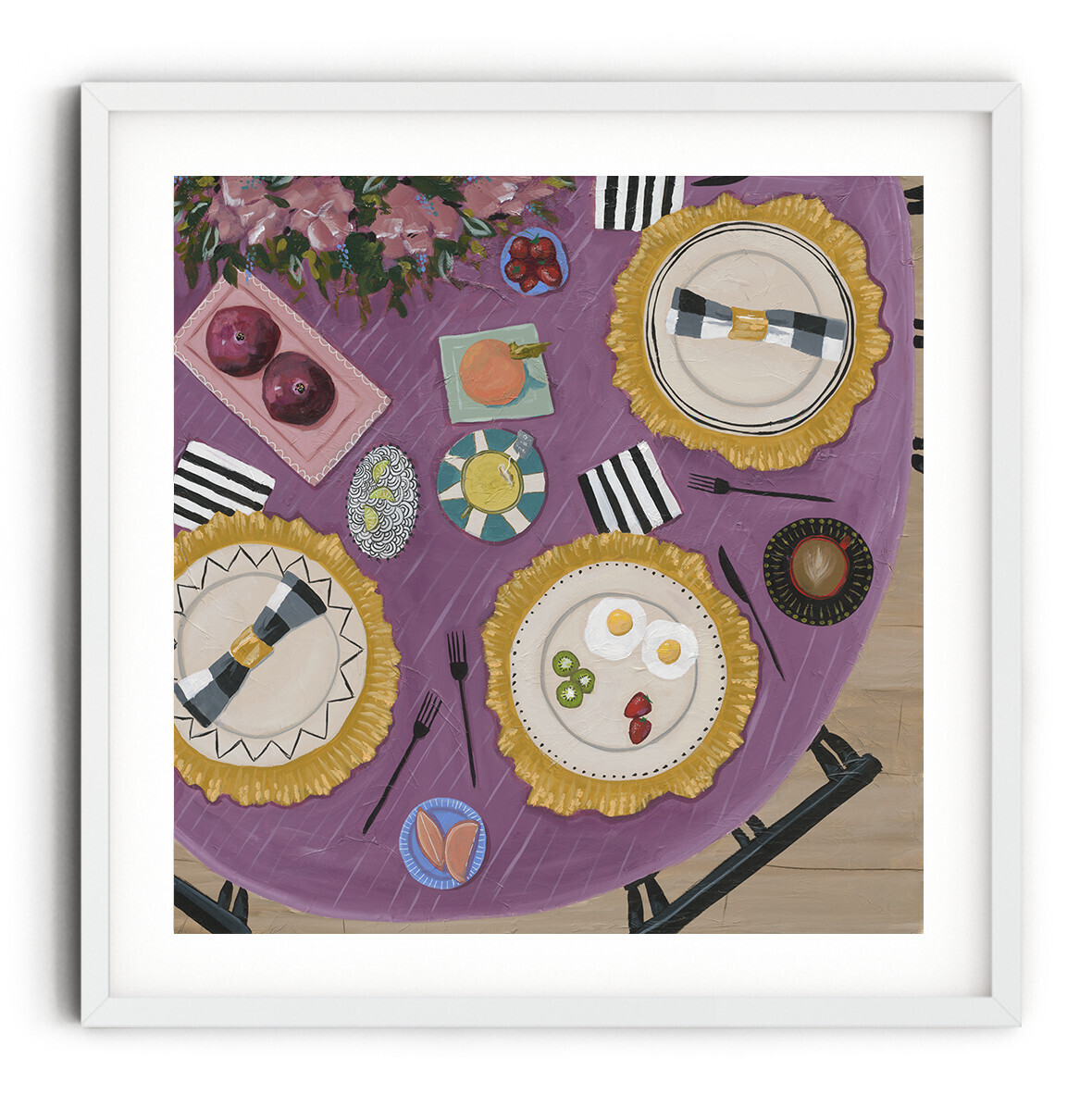 BREAKFAST AT 9 - GRAPE 8X8 PAPER PRINT UNFRAMED
