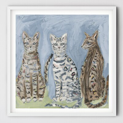 KITTENS WHO LOST THEIR MITTENS - 8X8 PAPER PRINT UNFRAMED