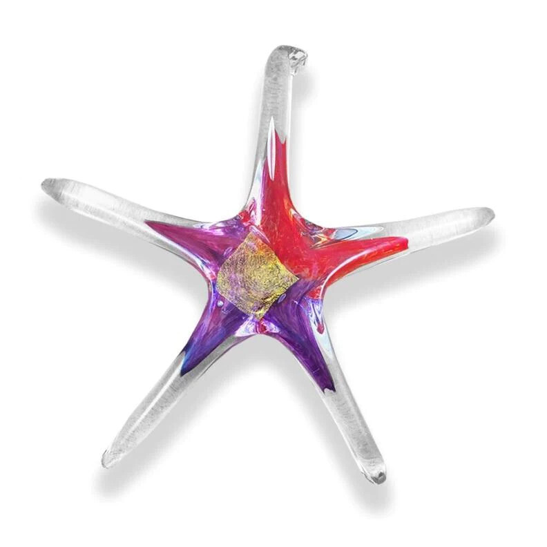 5&quot; STAR SUNCATCHER ORNAMENT - HAND BLOWN GLASS