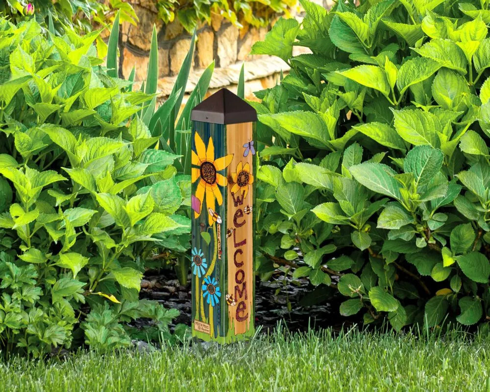 ART POLE 20&quot; - PEACE GARDEN &quot;WELCOME&quot;