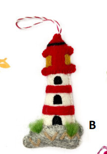 LIGHTHOUSE FELT WOOL ORNAMENT