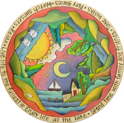 WOOD LAZY SUSAN - LAKE DAYS