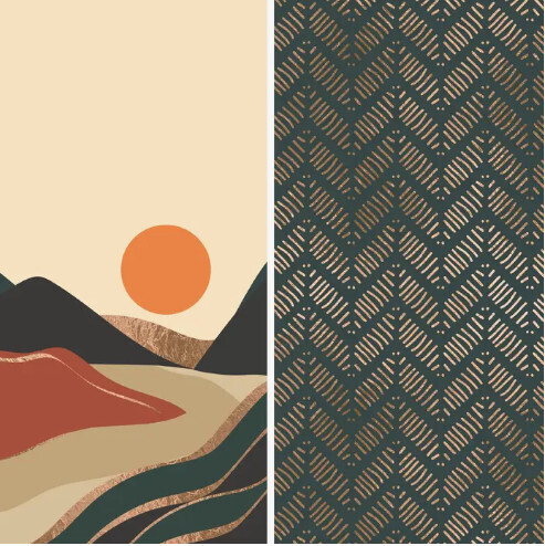 DUAL SIDED HAND TOWEL - SUNRISE