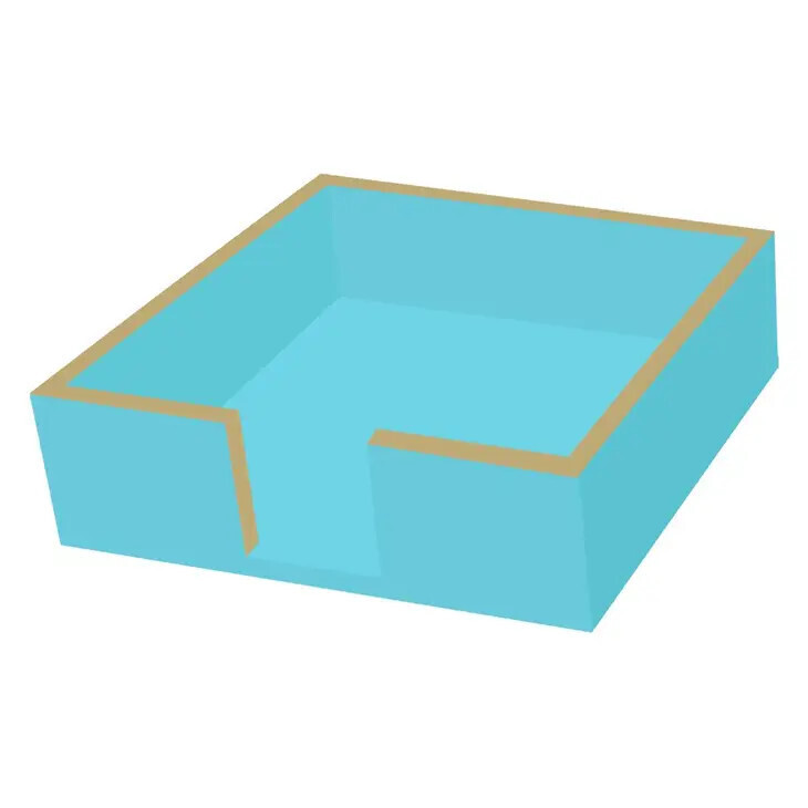 BEVERAGE CADDY, WOOD - AQUA