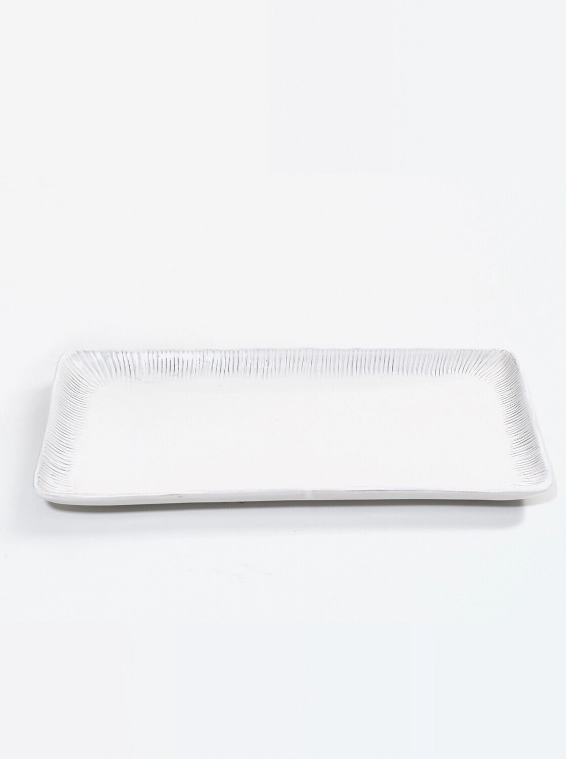 GRAFFITO RECTANGULAR TRAY - WHITE