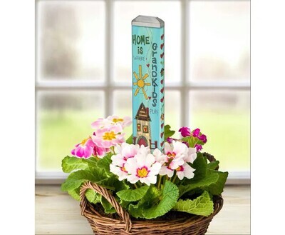 Studio M 13-inch Mini Art Pole displayed in a white floral centerpiece.