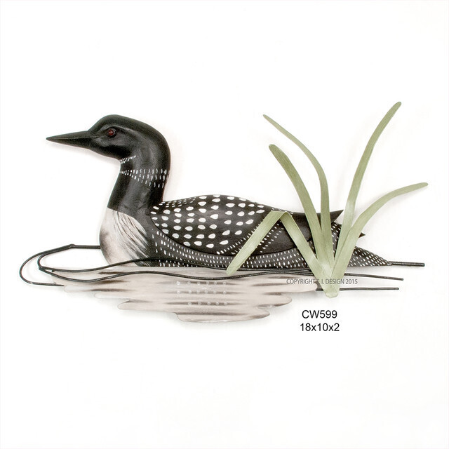 LOON ON POND WOOD WALL ART