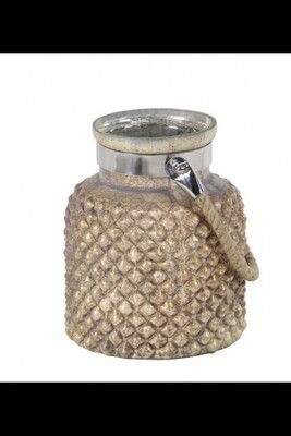 7&quot; x 9&quot; HOBNAIL HURRICANE WITH ROPE HANDLE