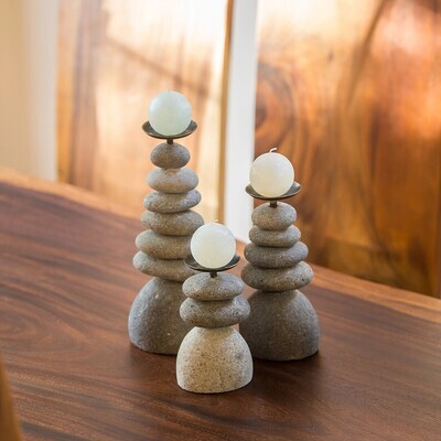 Quintuple Cairn Candle Holder