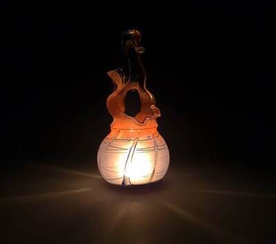 Orange Hyacinth Raindrop Votive Candle Holder