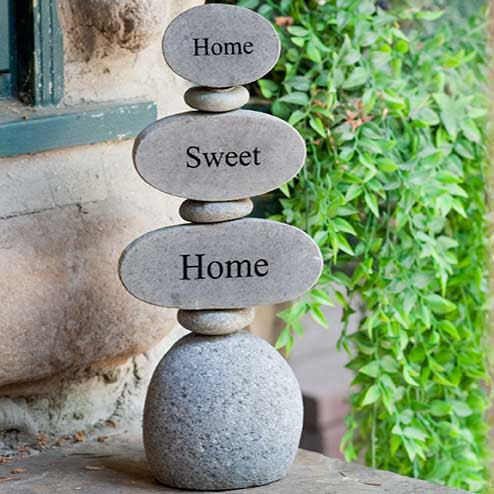21517 STACKED ROCK SCULPTURE HOME SWEET HOME