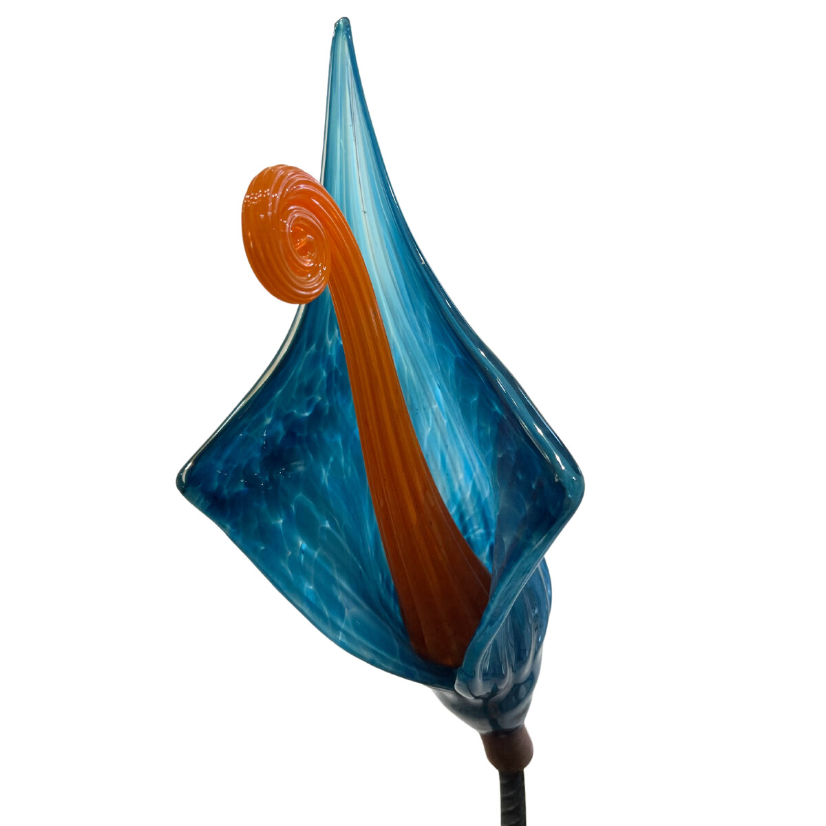 CALLA LILY FLOWER - 2 PIECE  GARDEN GLASS SCULPTURE