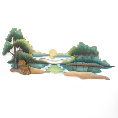 CW011 LAKESIDE SUNRISE METAL WALL ART  (DISCONTINUED)