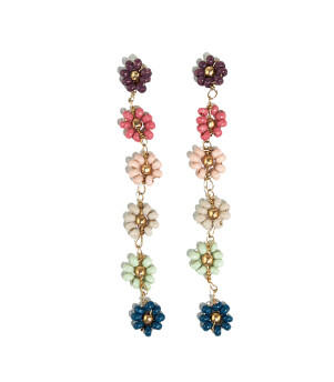FLOWER CHAIN PORT EARRINGS