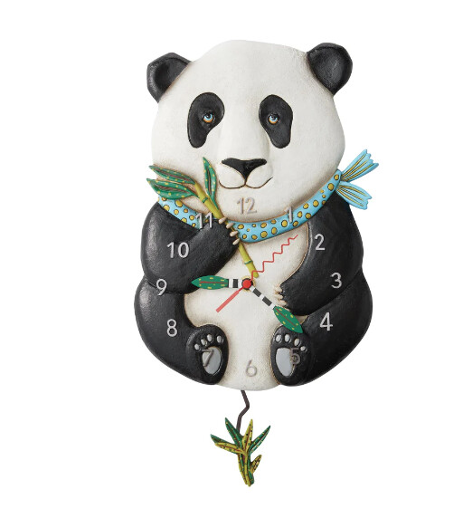 CLOCK SNUGGLES THE PANDA