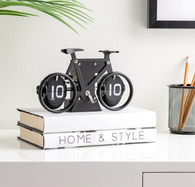 BICYCLE FLIP MOTION CLOCK