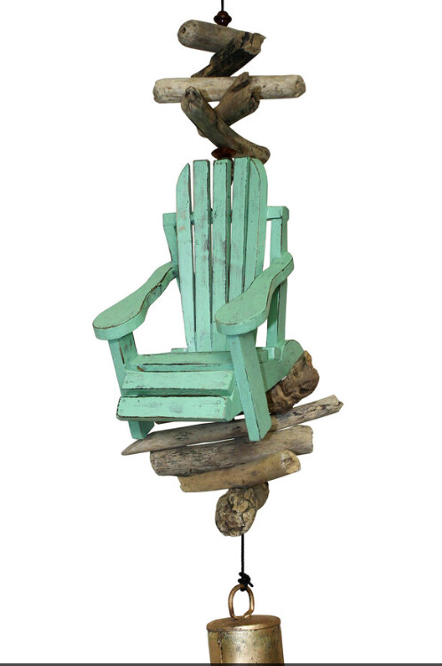 ADIRONDAK BEACH CHAIR WOODEN BELL CHIME
