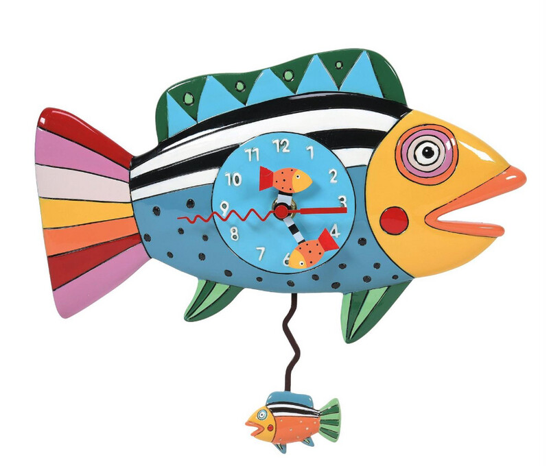 CLOCK - RAINBOW FISH