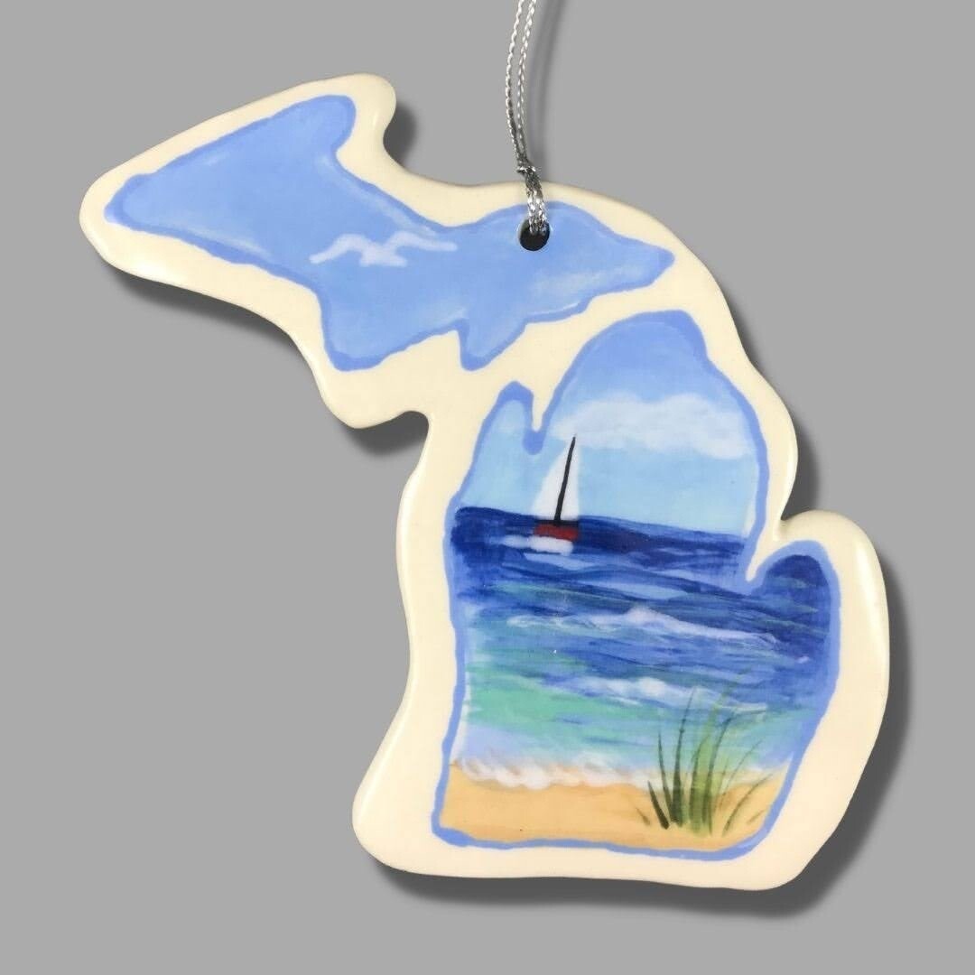 MICHIGAN ORNAMENT SAILBOAT
