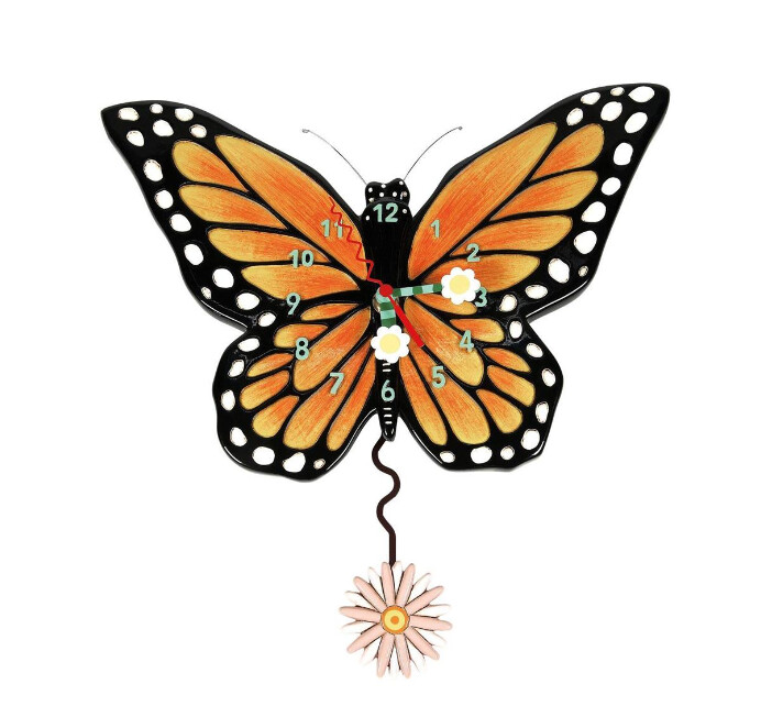 CLOCK SPREAD YOUR WINGS BUTTERFLY