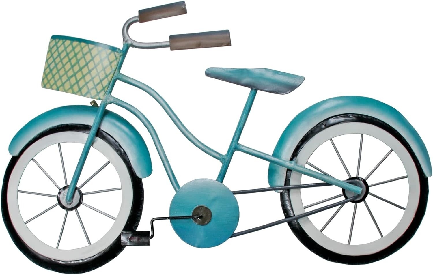 BEACH BIKE SINGLE (AQUA) METAL WALL SCULPTURE