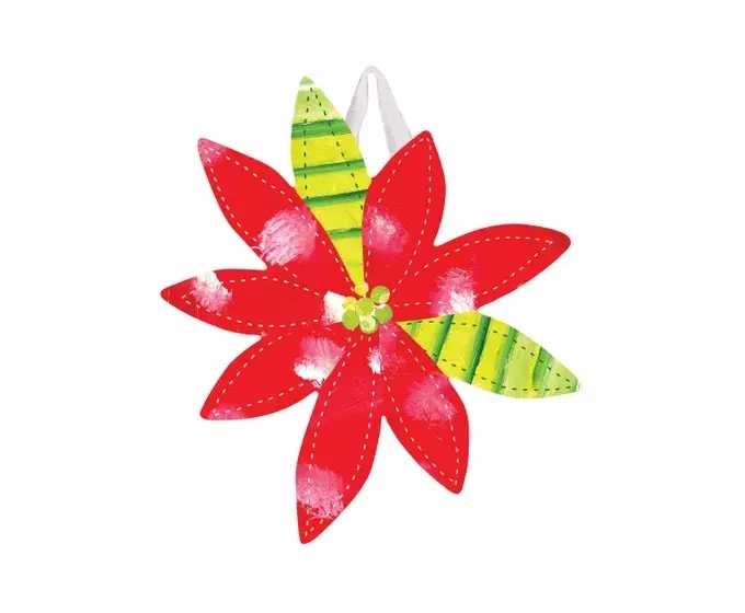 Door Decor Holly Jolly Poinsettias
