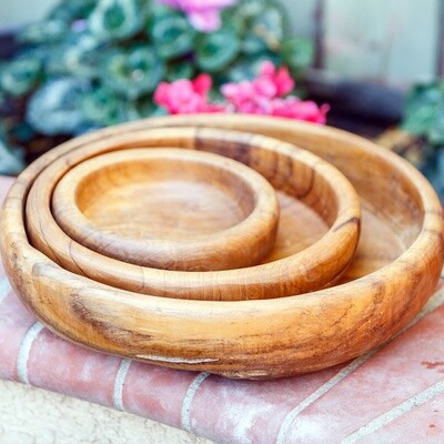 TEAK NESTING BOWL - LARGE (16&quot; DIAMETER)