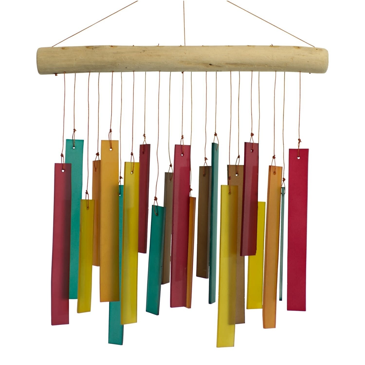 878-BO RECTANGLES GLASS WIND CHIME - BODHI COLORS
