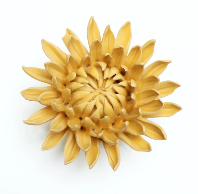 CORAL - CERAMIC WALL ART - MEDIUM MUM YELLOW DAWN