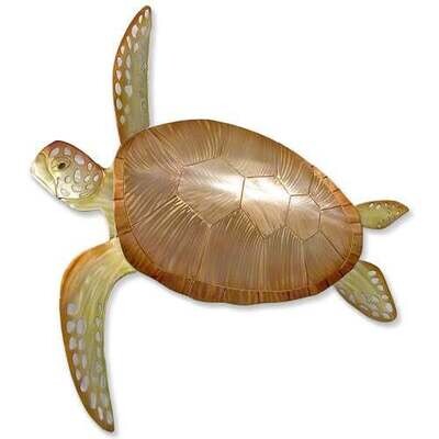 SEA TURTLE SINGLE METAL WALL SCULPTURE MM131