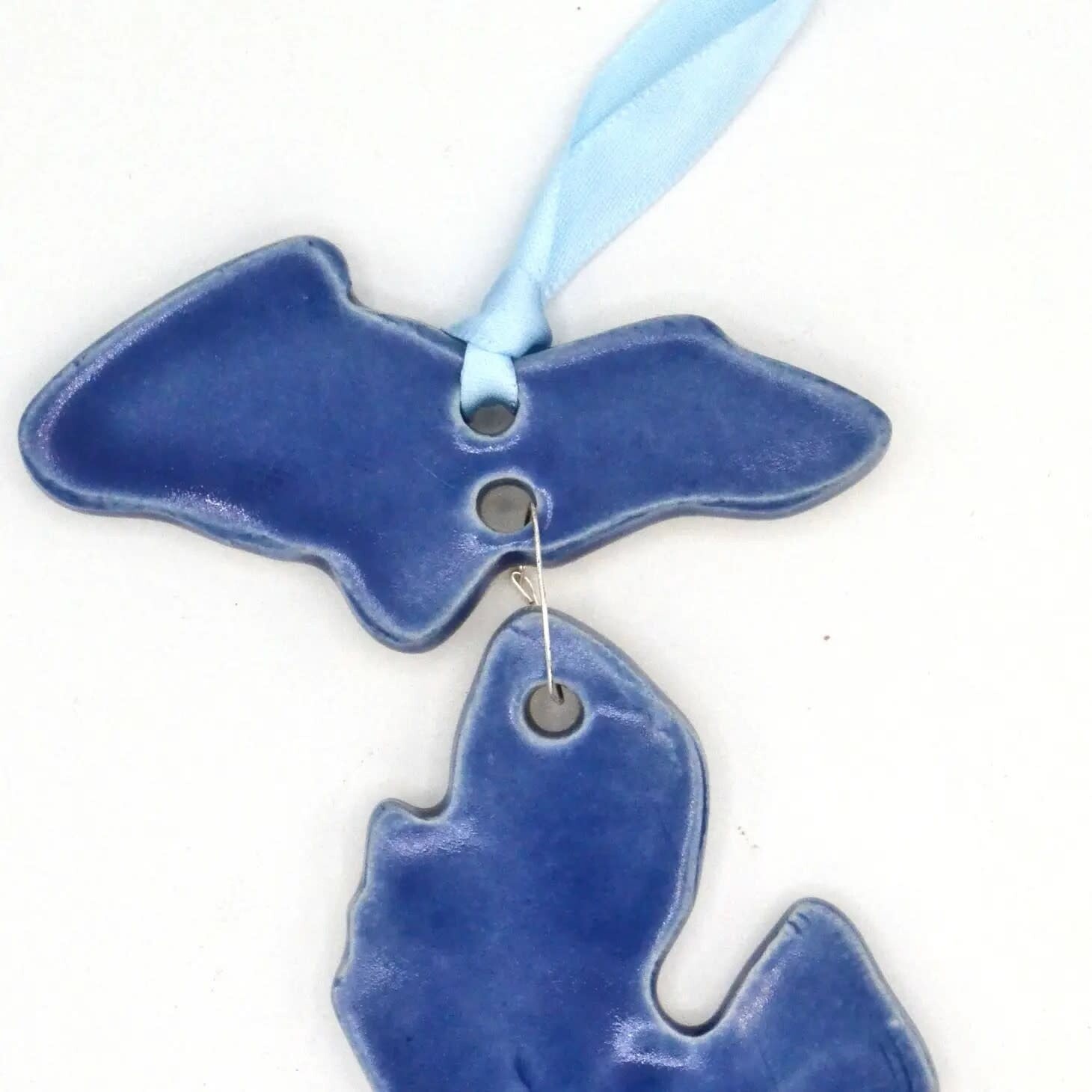 UPPER/LOWER MICHIGAN ORNAMENT - BLUE