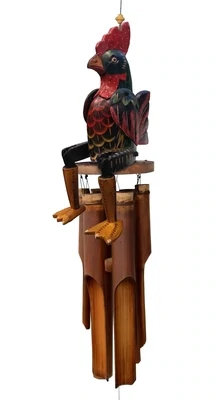 LUCKY ROOSTER BAMBOO WIND CHIME