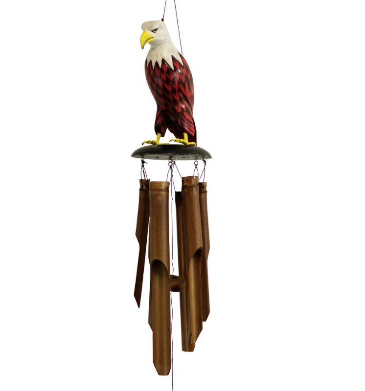BALD EAGLE BAMBOO WOOD CHIME