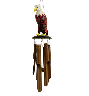BALD EAGLE BAMBOO WOOD CHIME