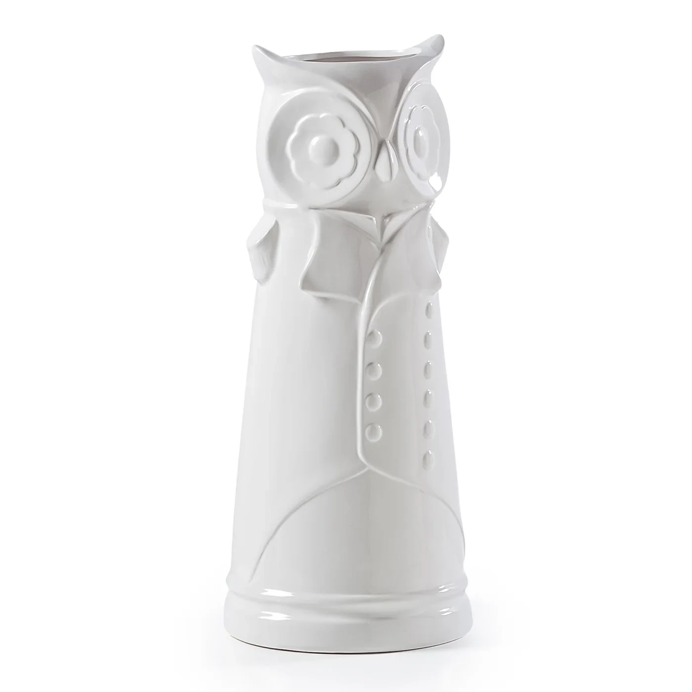 CERAMIC WHITE OWL UMBRELLA STAND