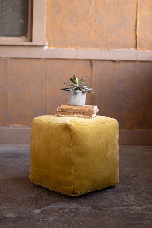 VELVET POUF-HONEY