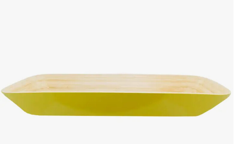 GREEN BAMBOO TRAY/ RECTANGLE