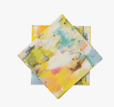 CORAL BAY ORANGE COCKTAIL NAPKINS