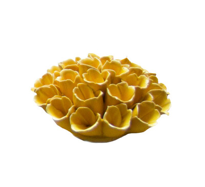 CORAL - SEA POLYP CERAMIC WALL FLOWER - YELLOW (DAY)