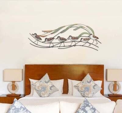 SAND DIPPER WAVE METAL WALL ART