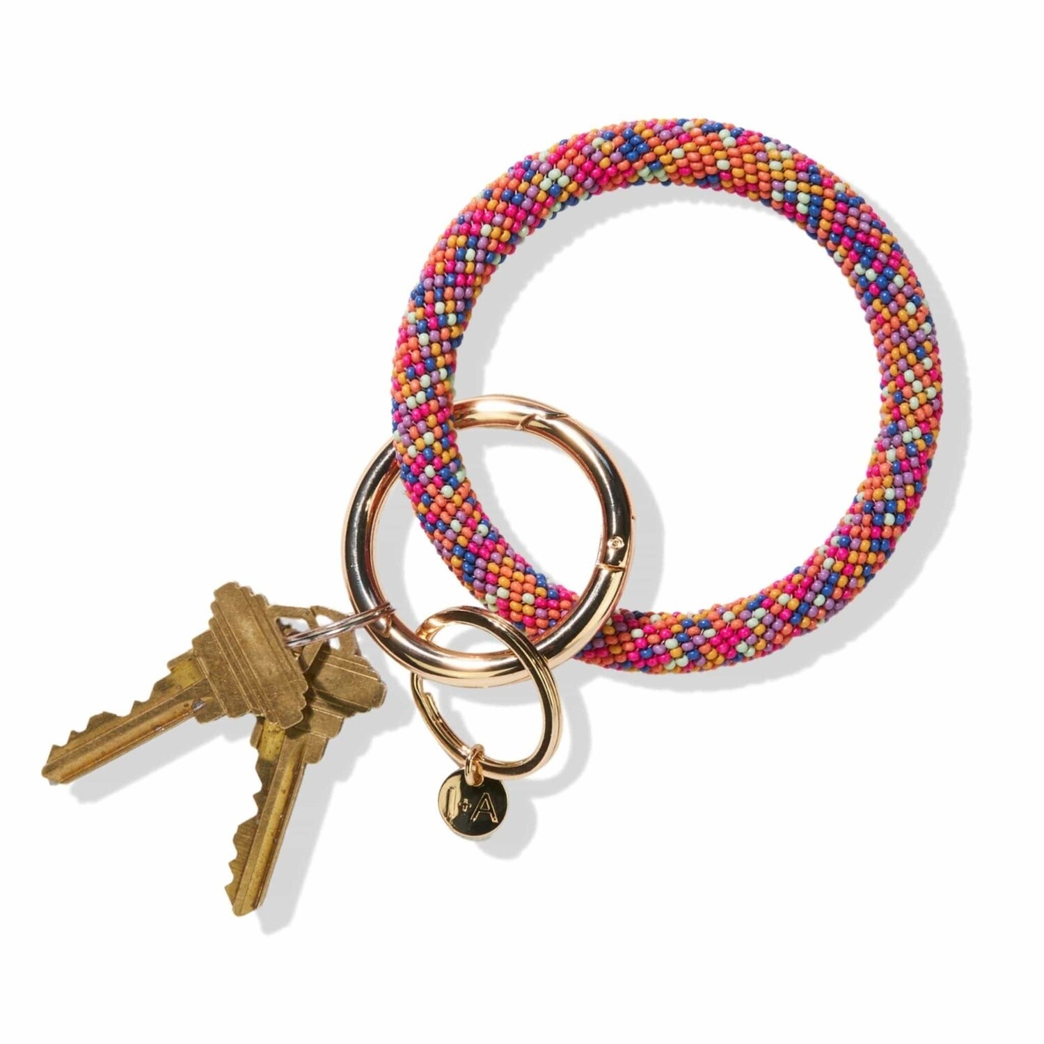 Chloe confetti key ring rainbow