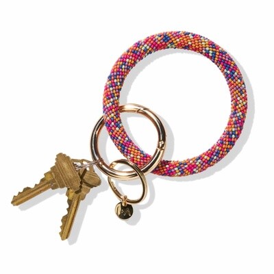 Chloe confetti key ring rainbow