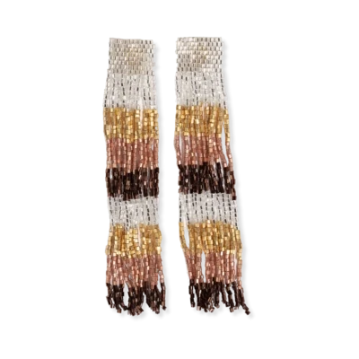 Luxe beads fringe earrings