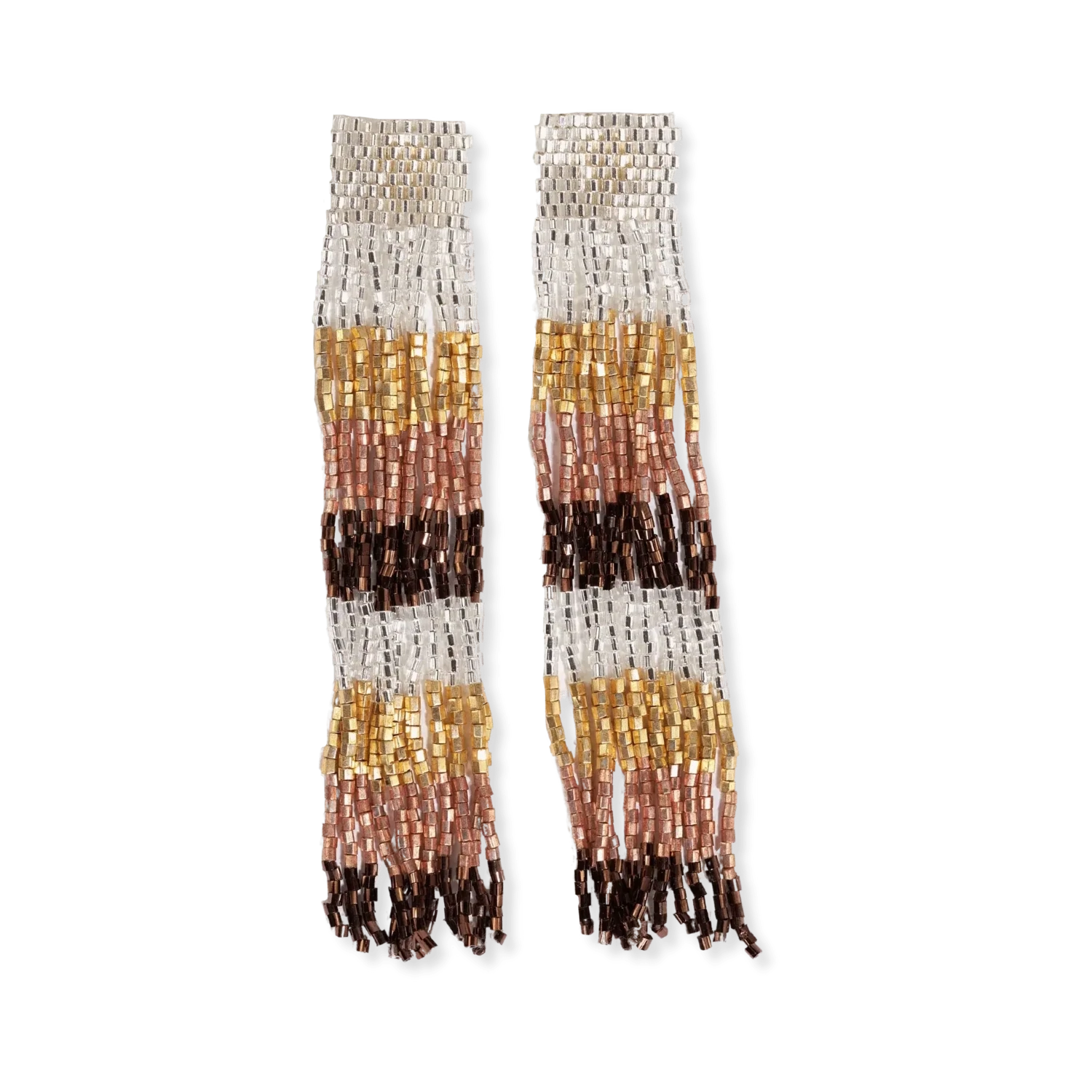 Luxe beads fringe earrings