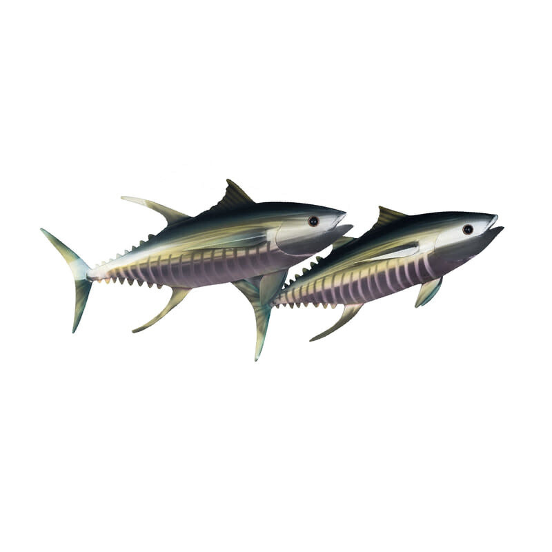 TUNA PAIR METAL WALL SCULPTURE